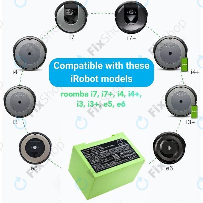 iRobot Roomba e-series, i-series - Akkumulátor ABL-D1, 4624864, ABL-D2 Li-Ion 14.4V 2600mAh HQ