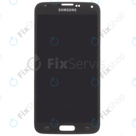 Samsung Galaxy S5 Mini G800F - LCD Kijelző + Érintőüveg (Charcoal Black) - GH97-16147A Genuine Service Pack