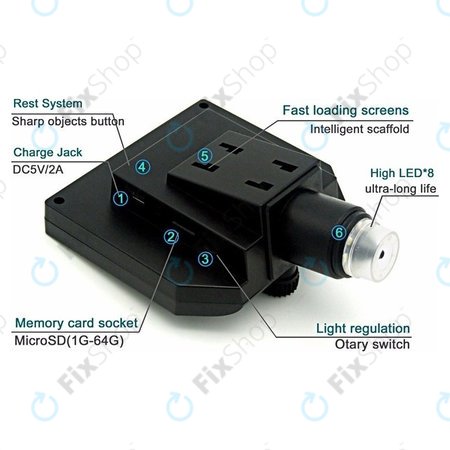 Wi-Fi Hordozható Digitális Mikroszkóp / Kamera / Nagyító (1080p)