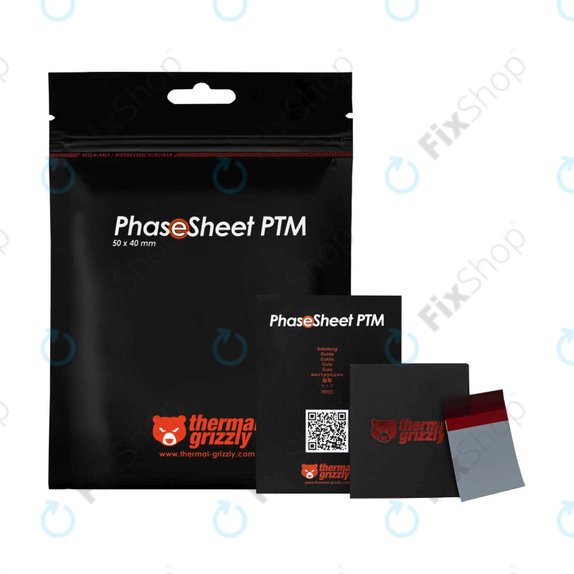 Hővezető lap 50x40x0,2mm, Thermal Grizzly PhaseSheet PTM