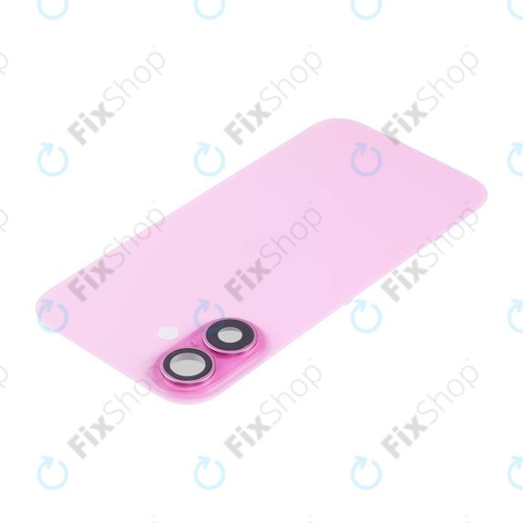 Apple iPhone 16 Plus - Hátsó üveg + Kamera lencse + Fémlemez + Magsafe mágnes (Pink)
