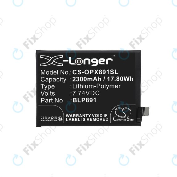 Oppo A52, A72, A92, Find X5 - Akkumulátor BLP891 2300mAh HQ