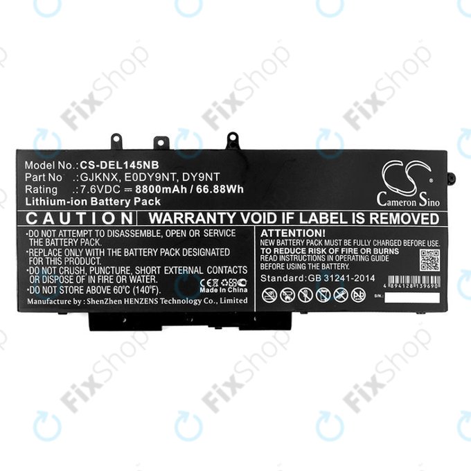 Akkumulátor Dell Latitude 14 5490, Latitude 14 5491, 8800mAh, Li-Ion, 7.6V, 00JWGP, HQ