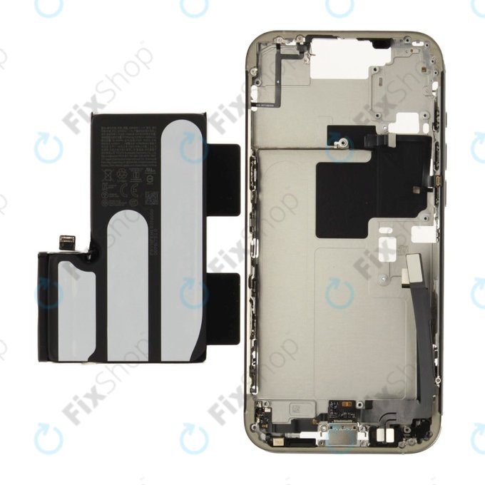 Középső keret akkumulátorral | iPhone 16 Pro Max | White Titanium | ZD076-00694 | Genuine Apple