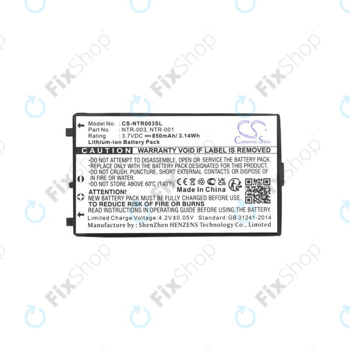 Akkumulátor Nintendo, 850mAh, Li-Ion, 3.7V, NTR-003, HQ