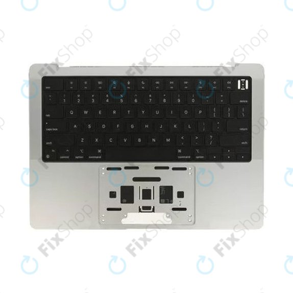 Felső billentyűzetkeret MacBook Pro 14", A2442 (2021), A2779 (2023), US billentyűzettel és akkumulátorral, Silver, 661-32211, Genuine Apple