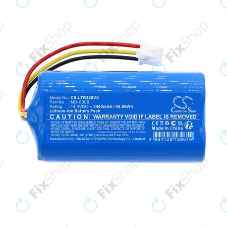 Akkumulátor Blaupunkt BlueBot XSMART, 3400mAh, Li-Ion, 14.4V, BPK-VCBB1XB, Xboost, D071-INR-CH-4S1P, HQ