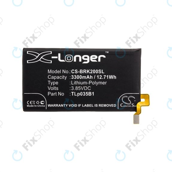 Akkumulátor Blackberry BBF 100, 3300mAh, Li-Pol, 3.85V, TLp035B1, HQ