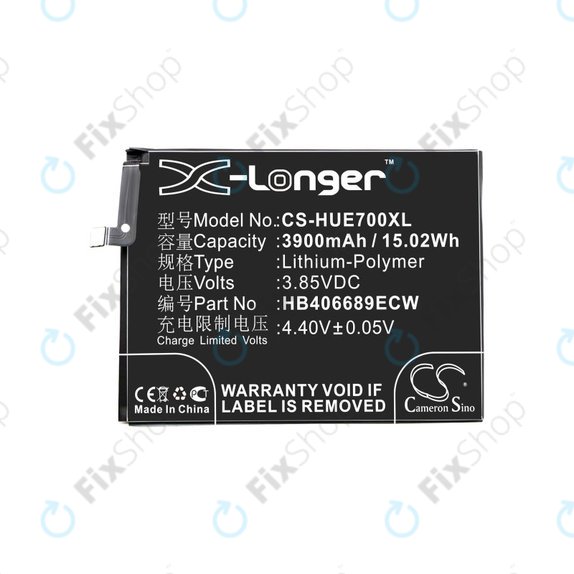 Akkumulátor Huawei Y7, 3900mAh, Li-Pol, 3.85V, HB406689ECW, HQ