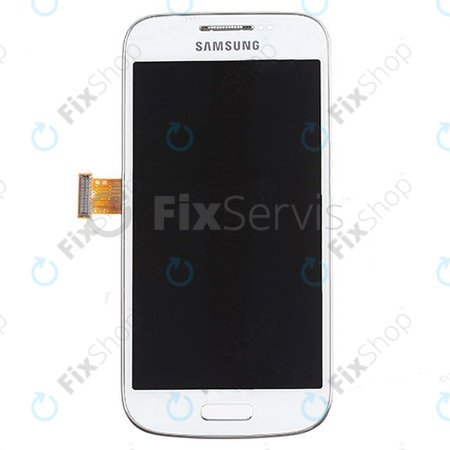 Samsung Galaxy S4 Mini i9195 - LCD Kijelző + Érintőüveg + Keret (White Frost) - GH97-14766B Genuine Service Pack