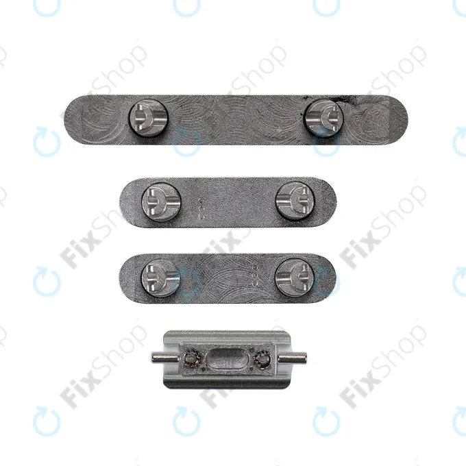 Apple iPhone XS - Hangerő + Bekapcsolás + Néma Üzemmód Gombok Szett (Space Gray)