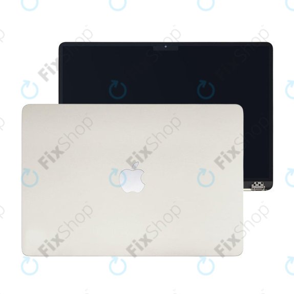 LCD kijelző MacBook Air 15", A3114 (2024), első üveggel és fedéllel, Starlight, 661-40261, Genuine Apple