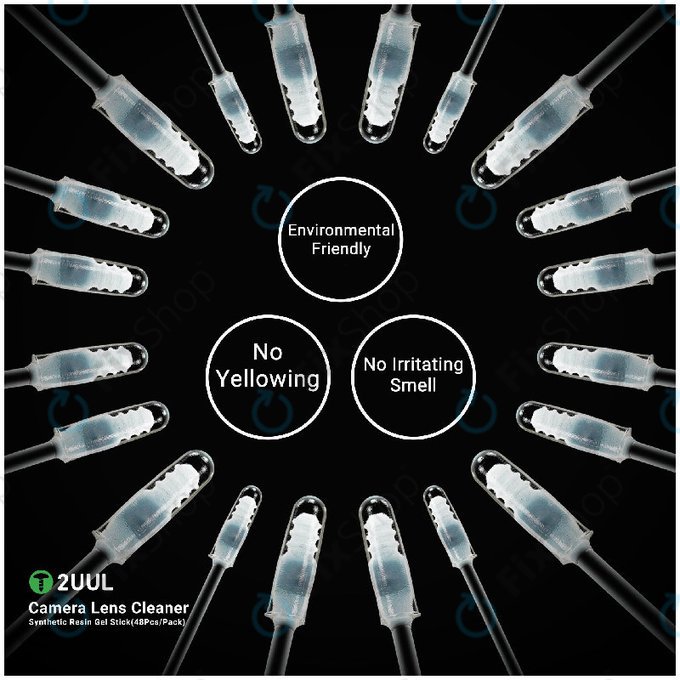 Kamera lencsetisztító gél pálca, műgyanta, 2UUL CL21, 48db/csomag