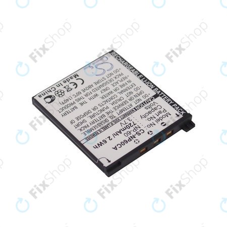 Akkumulátor Casio Exilim Zoom EX-Z19, EX-Z85, EX-Z9, 720mAh, Li-Ion, 3.7V, NP-60, HQ