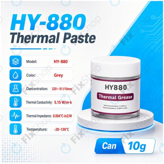 Hővezető paszta Halnziye HY880-TU10, 10g