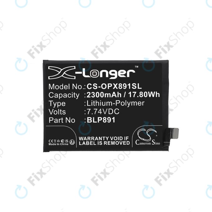 Oppo A52, A72, A92, Find X5 - Akkumulátor BLP891 2300mAh HQ