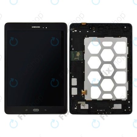 Samsung Galaxy Tab A 9.7 T550 - LCD Kijelző + Érintőüveg + Keret (Black) - GH97-17400D Genuine Service Pack
