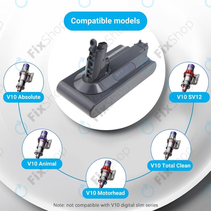 Dyson V10 - Akkumulátor 969352-02, SV12, 206340 Li-Ion 25.2V 3000mAh HQ