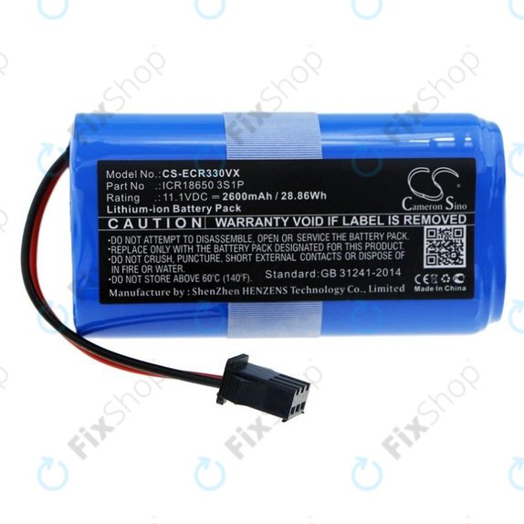 Ecovacs CEN330, CR-series - Akkumulátor ICR18650 3S1P Li-Ion 11.1V 2600mAh HQ