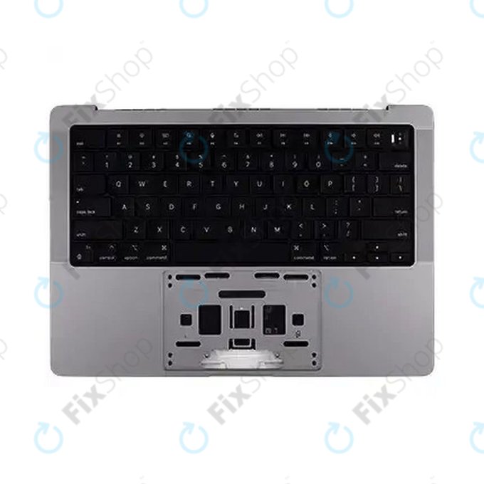 Felső billentyűzetkeret MacBook Pro 14", A3112 (2024), US billentyűzettel és akkumulátorral, Space Black, 661-42518, Genuine Apple