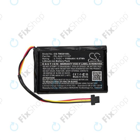Akkumulátor TomTom Go 610, 1100mAh, Li-Ion, 3.7V, LAHA1111107, HQ