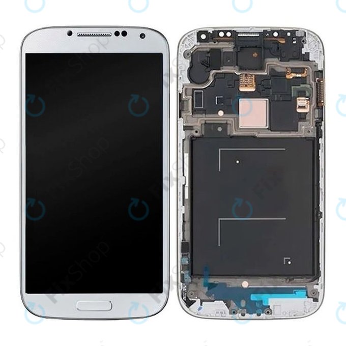Samsung Galaxy S4 i9500 - LCD Kijelző + Érintőüveg + Keret (White Frost) OLED