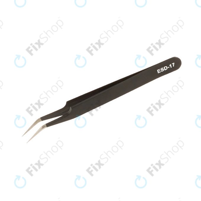 Vetus ESD-17 - Fém Csipesz (Antisztatikus) - Hajlított Hegyű (115mm)