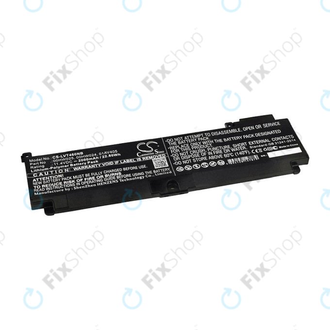 Akkumulátor Lenovo ThinkPad T460S, T470S, 2000mAh, Li-Pol, 11.4V, 00HW025, HQ