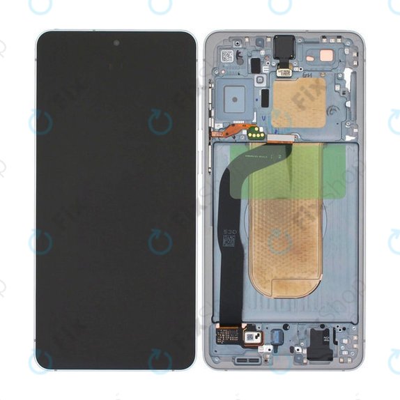 Samsung Galaxy S25 Edge - LCD Kijelző + Érintőüveg + Keret (Titanium Silver) OLED