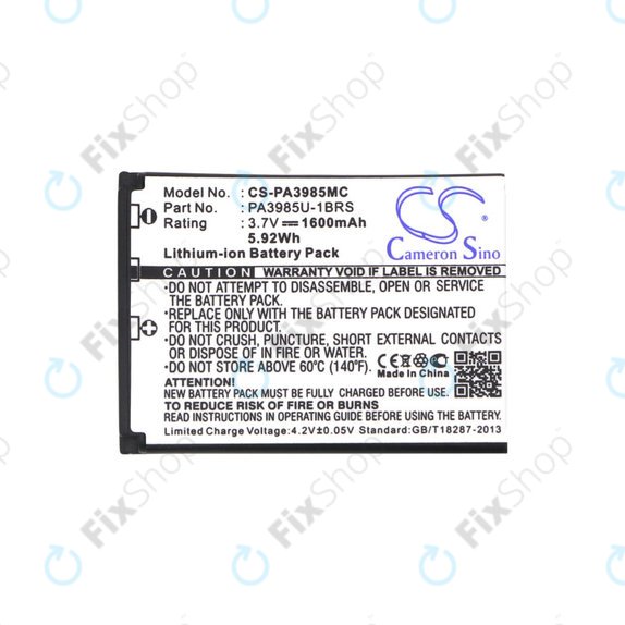 Akkumulátor Toshiba Camileo X200, X400, 1600mAh, Li-Ion, 3.7V, PA3985, HQ