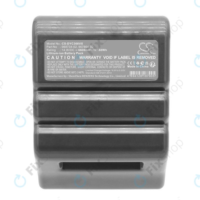 Dyson 360 Vis Nav, Heurist (2020) - Akkumulátor 968734-02, 967864-02 Li-Ion 14.8V 6600mAh HQ