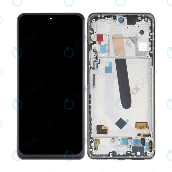 Xiaomi Mi 11i - LCD Kijelző + Érintőüveg + Keret (Cosmic Black) OLED