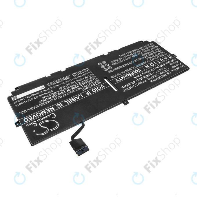 Akkumulátor Dell XPS 13 9300, 9380, 9310, 6500mAh, Li-Pol, 7.6V, 2XXFW, HQ