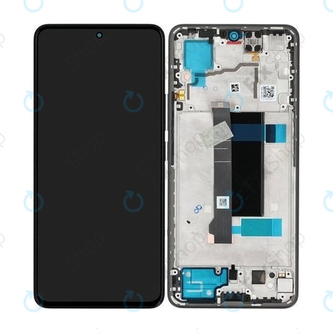 Xiaomi Redmi Note 13 Pro 5G - LCD Kijelző + Érintőüveg + Keret (Midnight Black) - 5600020N1600 Genuine Service Pack