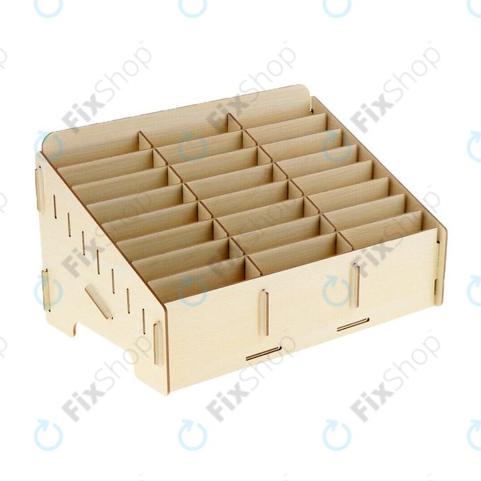 Univerzális fa állvány / szervező telefonokhoz 24 rekesszel