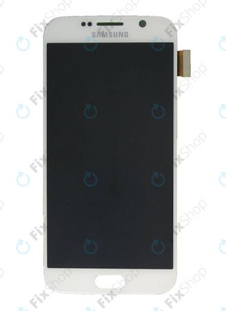 Samsung Galaxy S6 G920F - LCD Kijelző + Érintőüveg (White Pearl) - GH97-17260B Genuine Service Pack