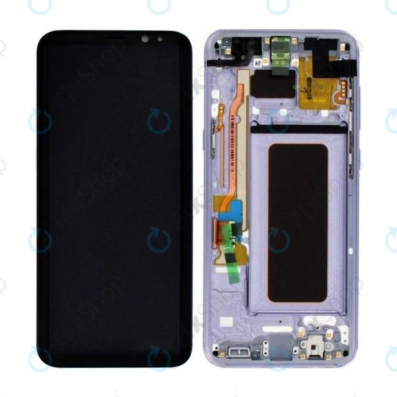 Samsung Galaxy S8 Plus G955F - LCD Kijelző + Érintőüveg + Keret (Orchid Gray) - GH97-20470C, GH97-20564C, GH97-20565C Genuine Service Pack