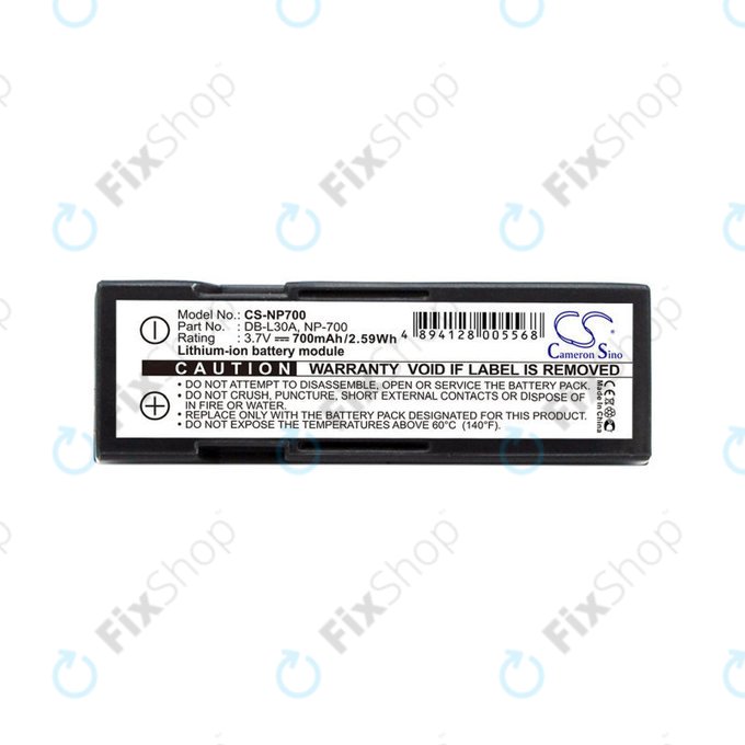 Akkumulátor Minolta Dg-X50-K, Pentax Optio Z10, Samsung L77, Sanyo, 700mAh, Li-Ion, 3.7V, NP-700, HQ