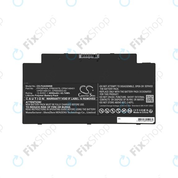 Akkumulátor Fujitsu Lifebook AH77, A556, A3510, U536, 4050mAh, Li-Pol, 10.8V, CP641484-01, HQ
