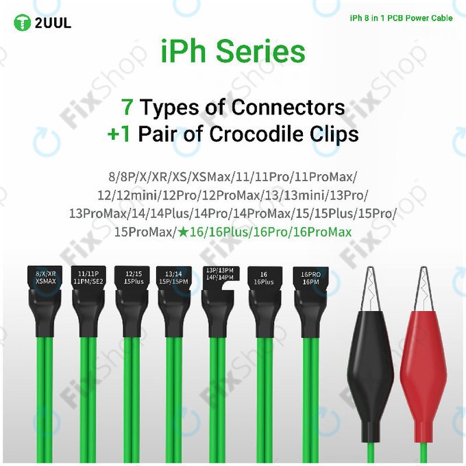 Alaplapi tápkábel iPhone 8-16 Pro Max szériához, 2UUL PW05