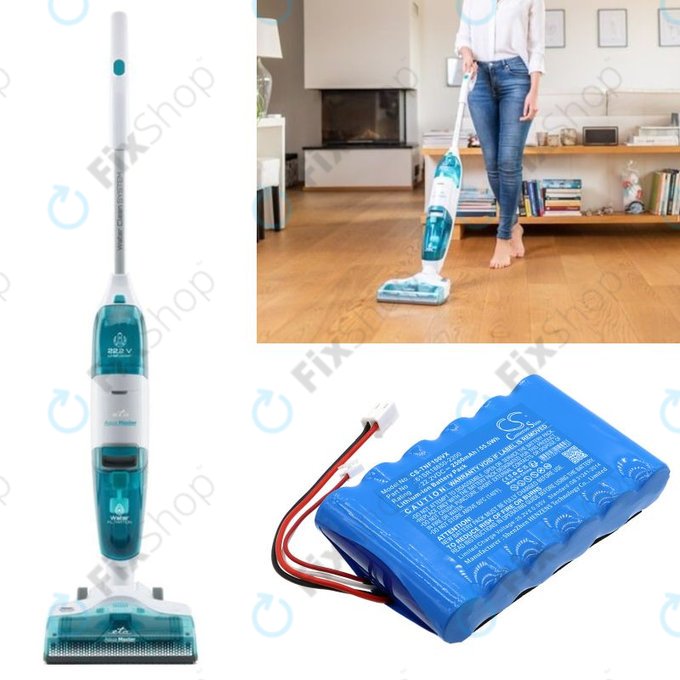 Akkumulátor ETA Aquamaster 1230, Tineco iFloor Wet Dry Vacuum, 2500mAh, Li-Ion, 22.2V, 61SR18650-2200, HQ