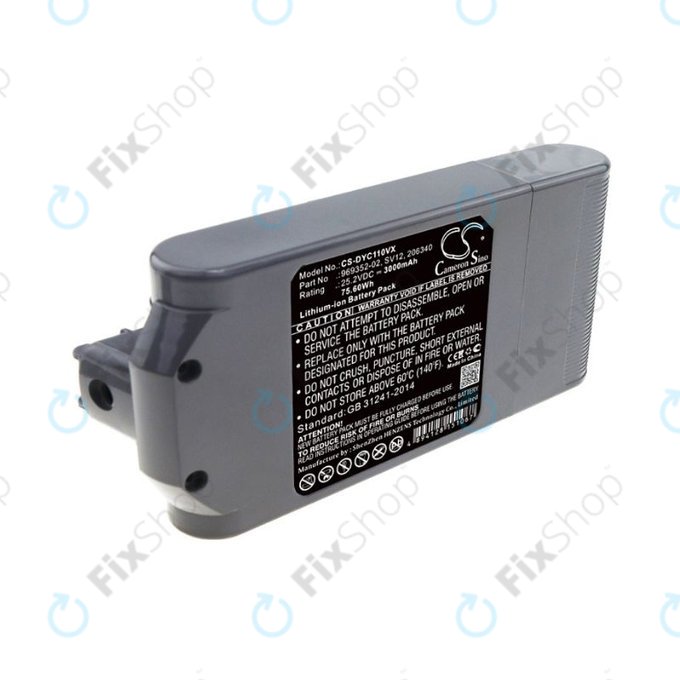 Dyson V10 - Akkumulátor 969352-02, SV12, 206340 Li-Ion 25.2V 3000mAh HQ