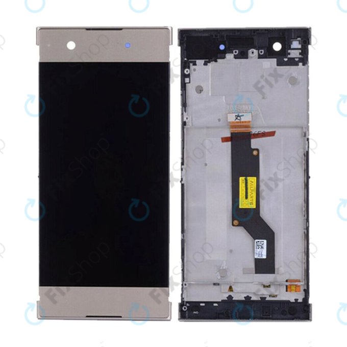 Sony Xperia XA1 G3121 - LCD Kijelző + Érintőüveg + Keret (Gold) TFT