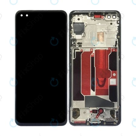 OnePlus Nord - LCD Kijelző + Érintőüveg + Keret (Black) TFT