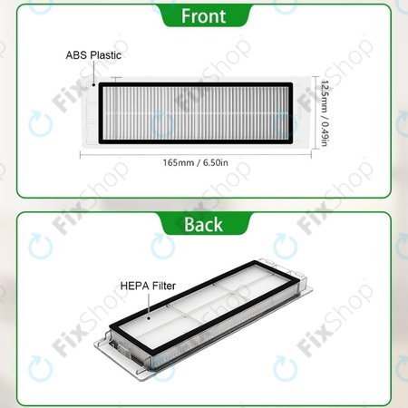 Xiaomi Roborock S5, S5 Max, S6, S6 MaxV, S6 Pure, E4, E5, Mijia 1S, Mi Robot Vacuum Mop 1S, Xiaowa E2, E3, Lite C10 - Porszűrő (2db)