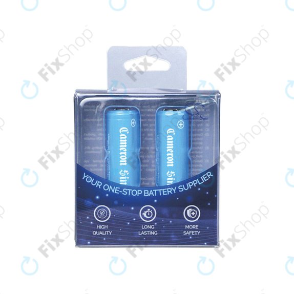 Újratölthető akkumulátor, 2 db, 650mAh, Li-ion, 3.7V, 14430, HQ