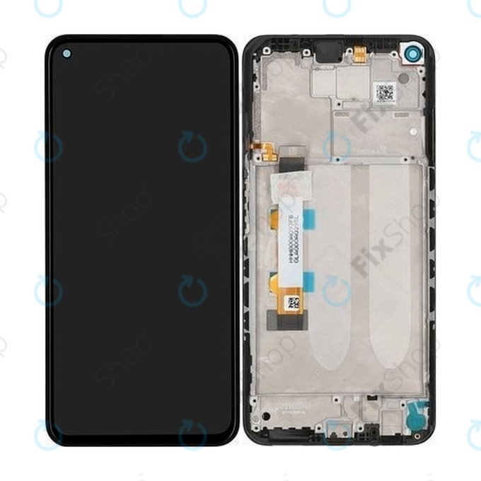 Xiaomi Redmi Note 9T 5G - LCD Kijelző + Érintőüveg + Keret (Nightfall Black) - 5600030J2200 Genuine Service Pack