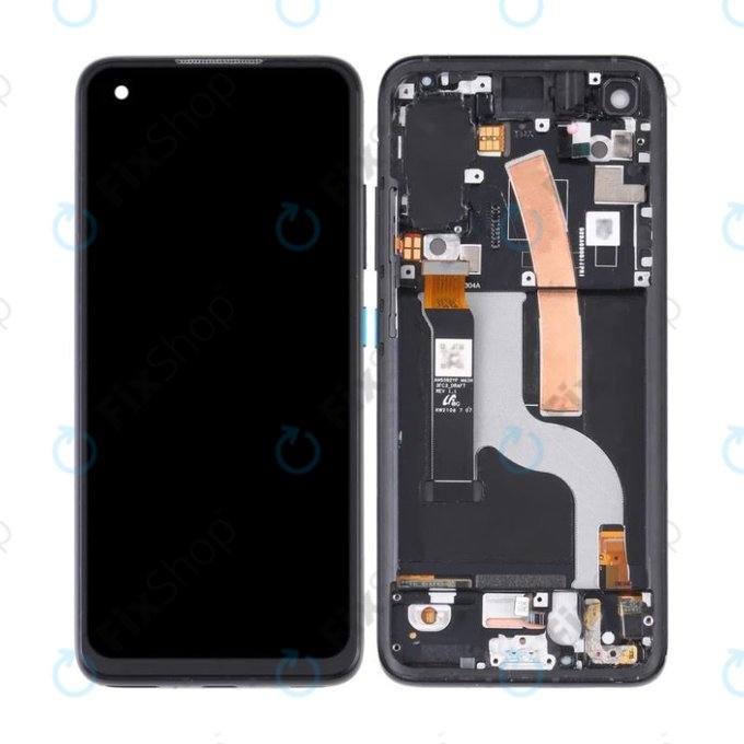 Asus Zenfone 8 ZS590KS - LCD Kijelző + Érintőüveg + Keret (Obsidian Black) TFT
