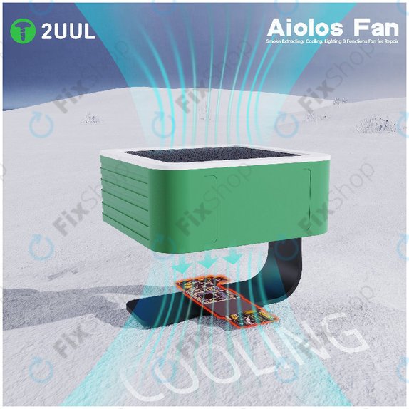 Füstelszívó és hűtőventilátor LED világítással, 2UUL DA98