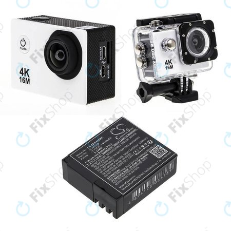 Akkumulátor SJCAM SJ4000, SJ5000, 900mAh, Li-Ion, 3.7V, SJ4000B, HQ